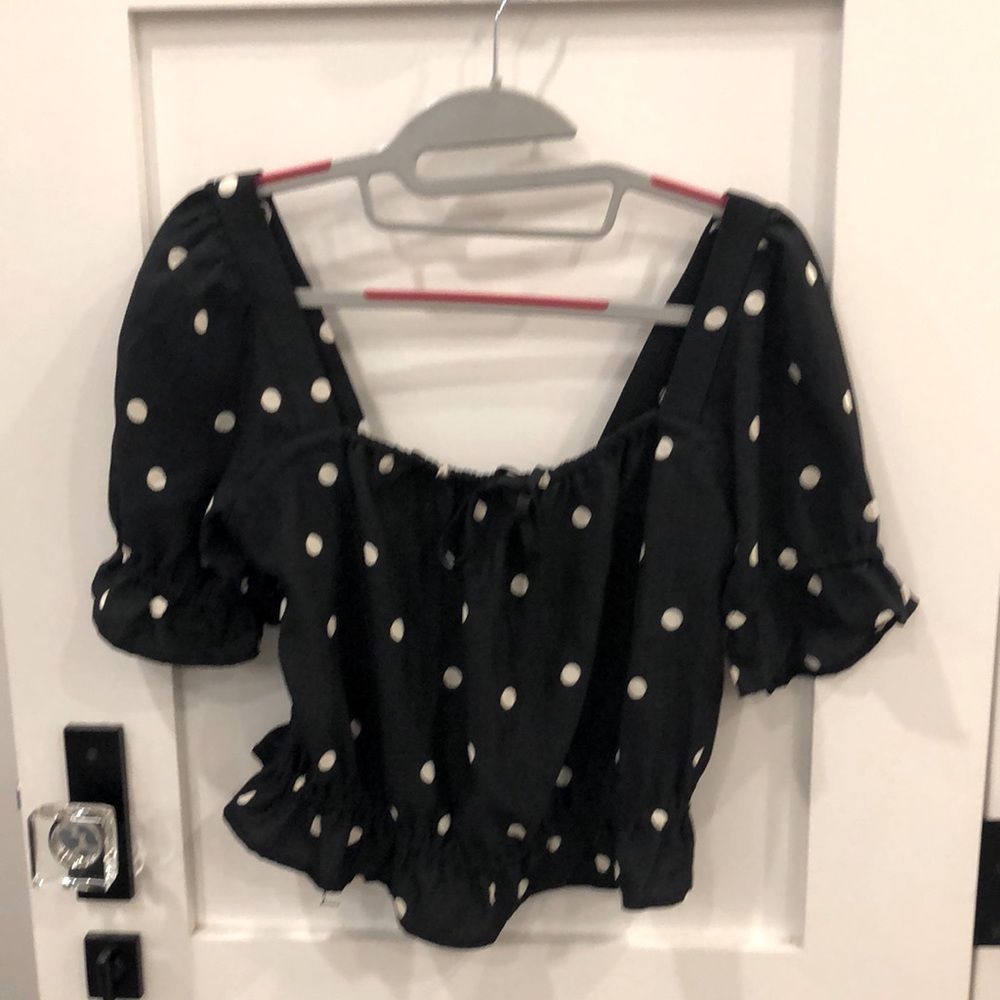 H&M polka dot top, size small.